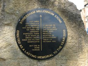 Greenwich Meridian Marker; England; Cambridgeshire; Somersham